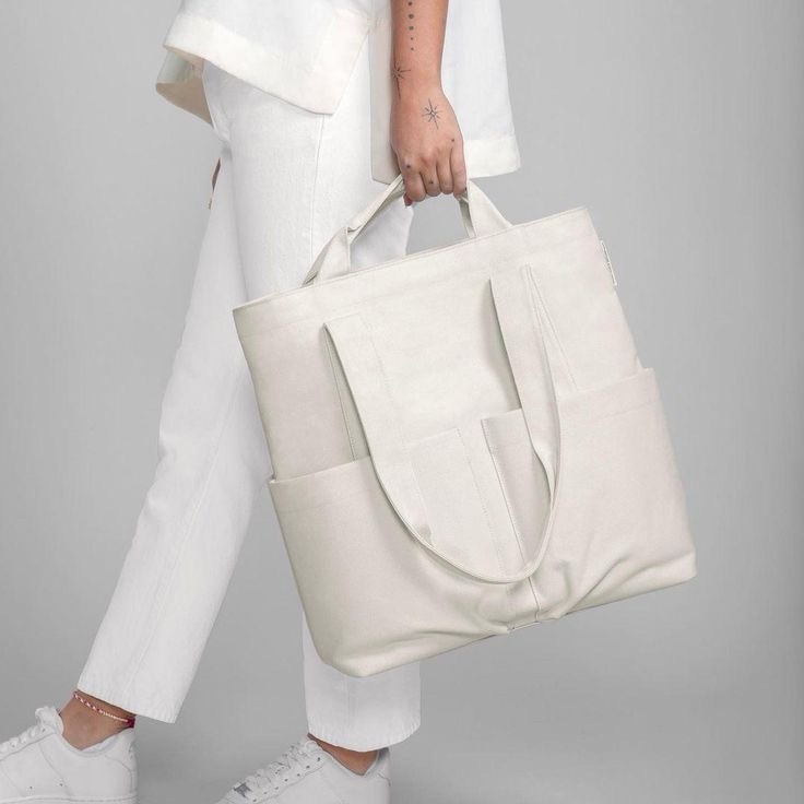 Dagne Dover Pacific Organic Cotton Tote Core: Natural - A Classic Off-White